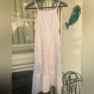White cottage core dress